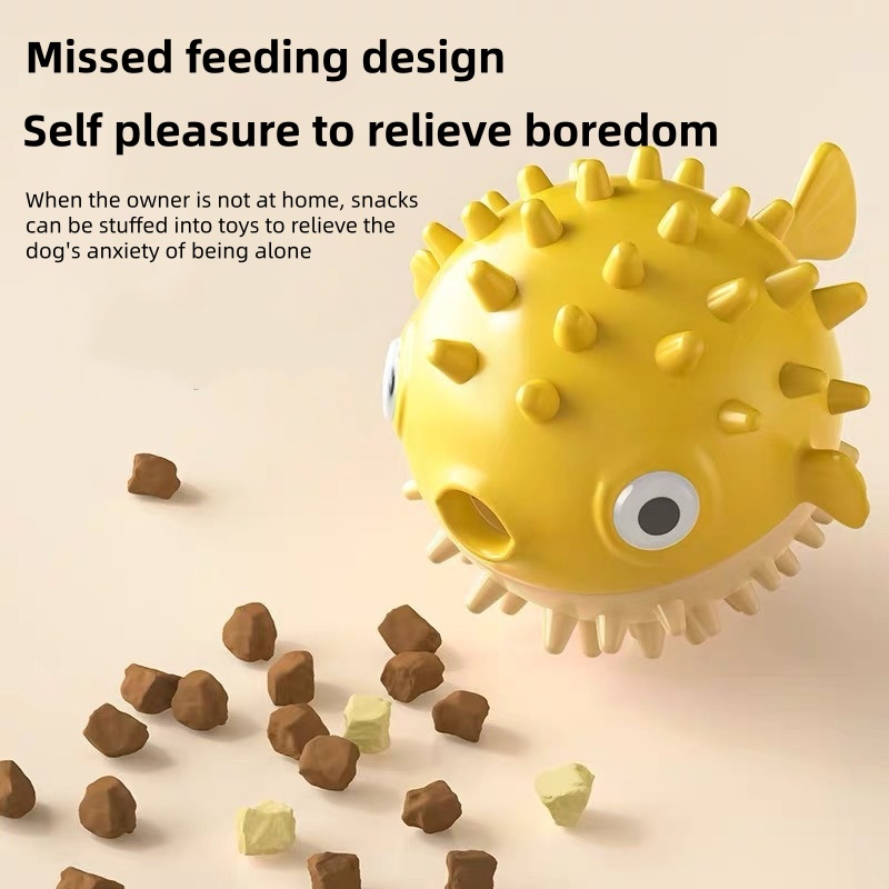 Rubber Treat Dispensing Dog Toy - Giocattolo interattivo per cani con distributore
