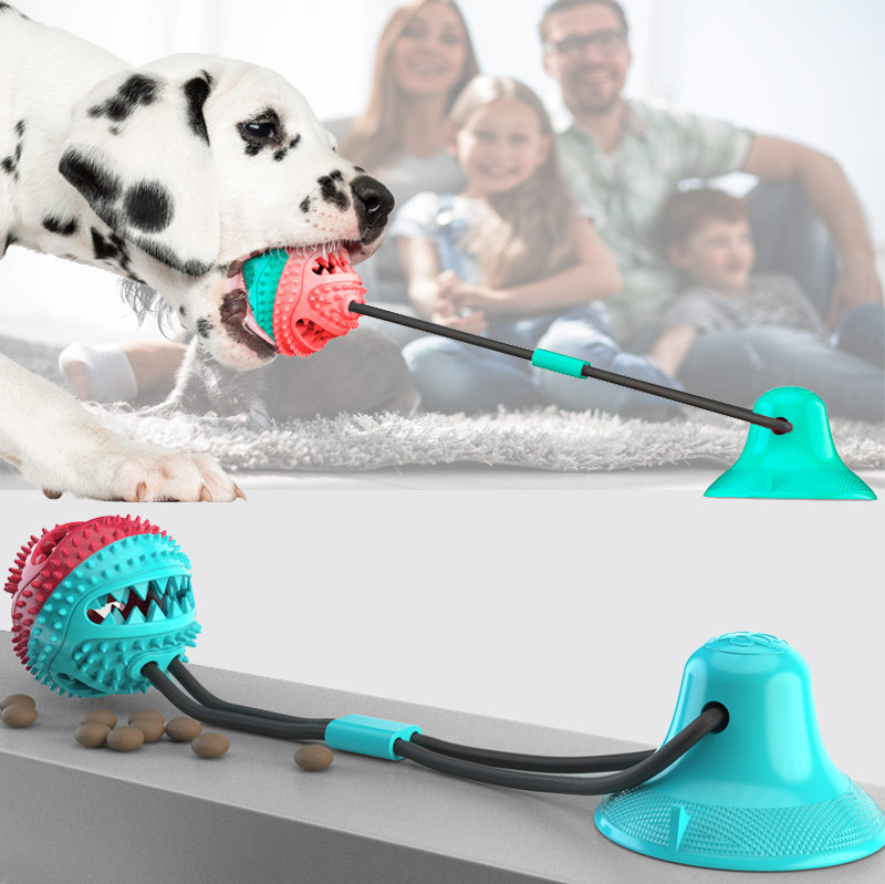 Rubber Treat Dispensing Dog Toy - Giocattoli da masticare per cani aggressivi,
