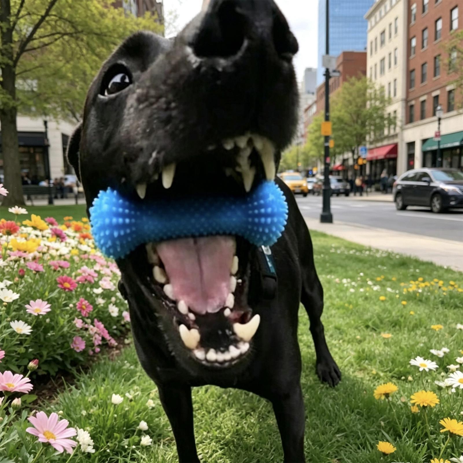 Rubber Treat Dispensing Dog Toy - Giocattoli per la Pulizia dei Denti