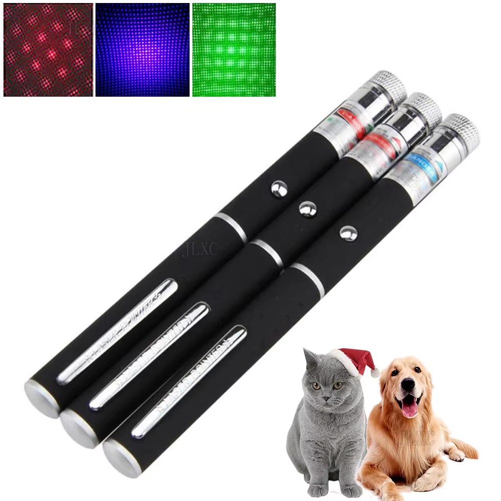 Laser Pointer Cat Toy Automatic - Puntatore laser verde e rosso (batterie