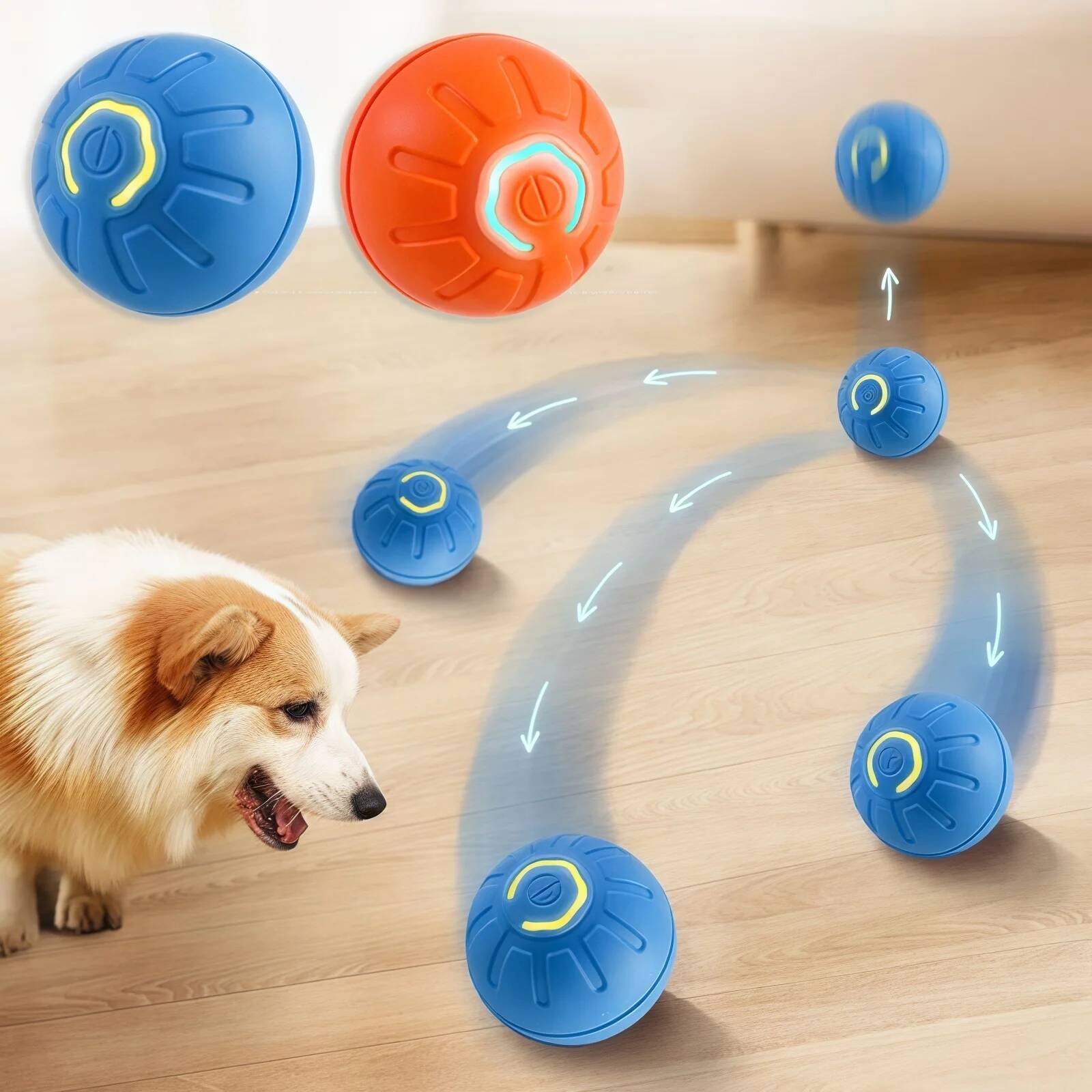 Automatic Moving Dog Ball - Palla Giocattolo Intelligente per Cani, Giocattolo