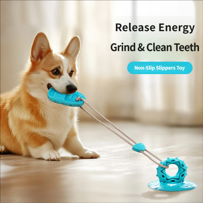 Suction Cup Dog Tug Toy - Giocattolo per Cani con Ventosa, Corda