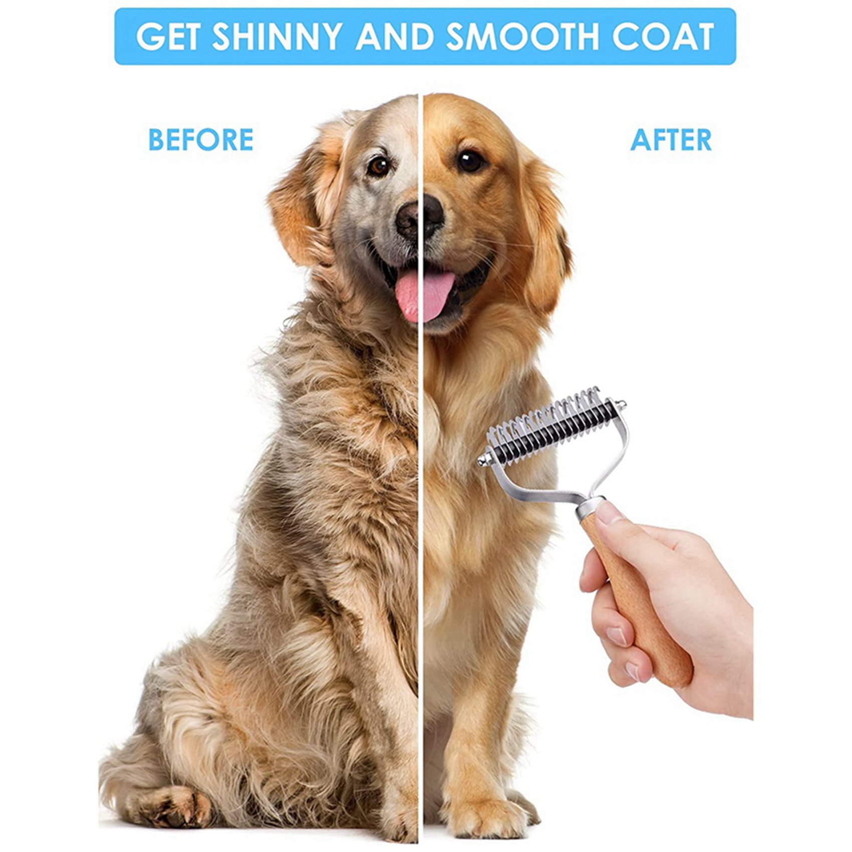 Pet Grooming - Spazzola per toelettatura animali ELEG-2X, pettine