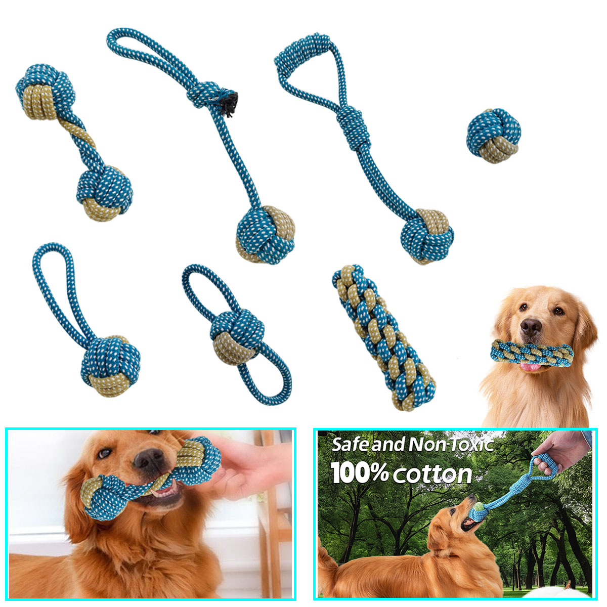 Nuovo 7PCS Pet Cucciolo di Can - Teeth Cleaning Dog Chew Bone recensione e prezzo